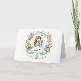 Baby Shower Folded Thank You Card