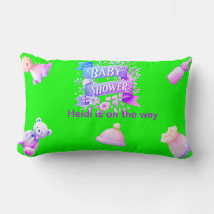 Baby Shower for a girl Lumbar Cushion