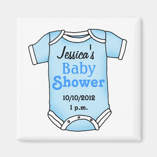 Baby shower for baby boy magnet (Front)