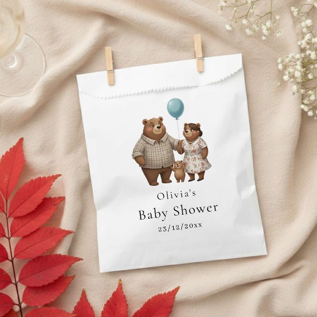 Baby Shower for Boy – Blue Balloon Teddy Bear  Favour Bag (Creator Uploaded)