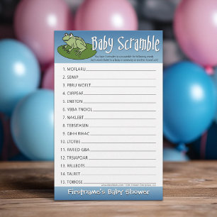 Baby Shower Game - Baby Word Scramble