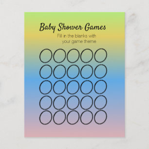 Baby Shower Game Circular Ombré Template Flyer