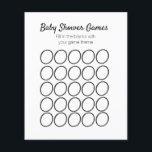 Baby Shower Game Circular Template Flyer<br><div class="desc">Baby Shower Bingo Theme Templates for Games</div>