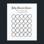 Baby Shower Game Circular Template Flyer<br><div class="desc">Baby Shower Bingo Theme Templates for Games</div>