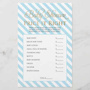 Baby Shower Game Flyer