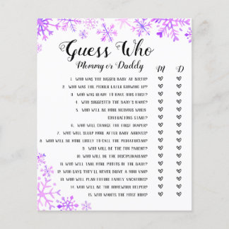 Baby Shower Game - Guess Who, Baby It's Cold