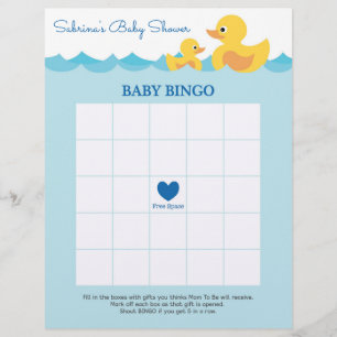 Baby Shower Game in Cute Rubber Duck Theme