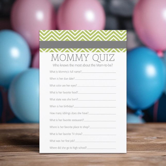Baby Shower Game - Who Knows Mummy Best Quiz (Custom Shower Game)