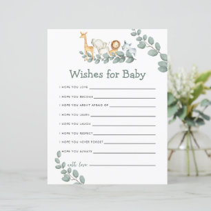 Baby Shower Game Wild One Wishes For Baby