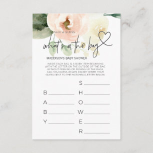 Baby Shower Games Baby Girl Pink Florals Baby Card