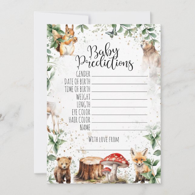 Baby shower games - Baby predictions Invitation (Front)