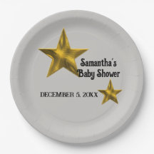 Baby Shower Gender Neutral Minimalist Gold Star