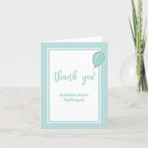 Baby Shower Gender Neutral Photo Pastel Green Thank You Card