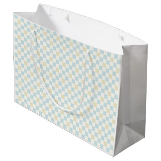 Baby Shower Gift Bag for a Boy | Blue Check