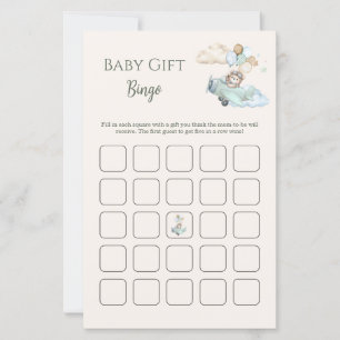 Baby Shower Gift Bingo Game We Can Bearly Wait Boy