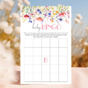 Baby Shower Gift Bingo Wildflowers