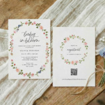 Baby Shower Girl Baby in Bloom Pink Floral