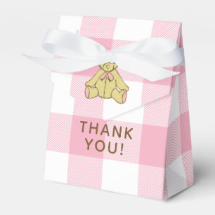 Baby Shower Girl Bear Thank You Favour Box