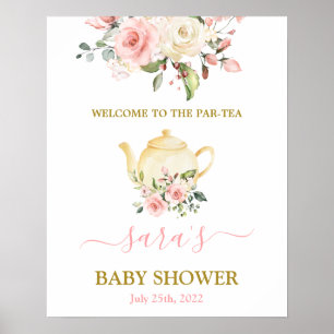 Baby Shower Girl Par-Tea Welcome sign