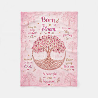 Baby Shower Girl printed fleece blanket