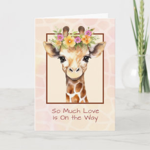 Baby Shower Girl Sweet Safari Jungle Giraffe Card