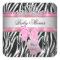 Baby Shower Girl Zebra Pink Princess Black