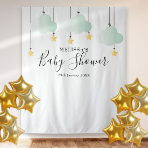 Baby Shower Gold Stars Photo Booth Backdrop Tapestry