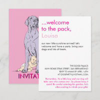 baby shower great dane Minimal Drawing