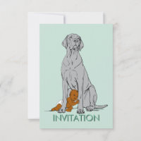 baby shower great dane Minimal Drawing