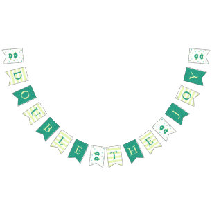 Baby Shower Green Twin Turtles Double the Joy Bunting