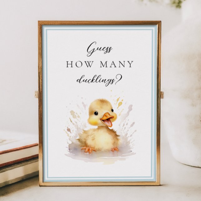Baby Shower Guess How Many Duckling Sign (Creator Uploaded)