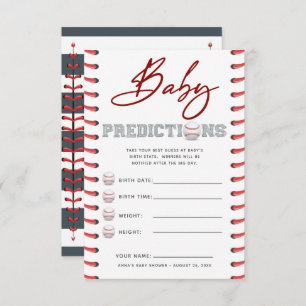 Baby Shower Guessing Game baby predictions Invitation