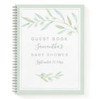 Baby Shower Guest Book Greenery Elegant Watercolor