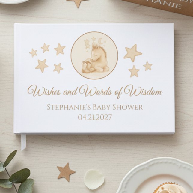 Baby Shower Guest Book - Little Horse with Stars (Baby Shower Guest Book)