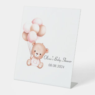 baby shower guest book pedestal sign