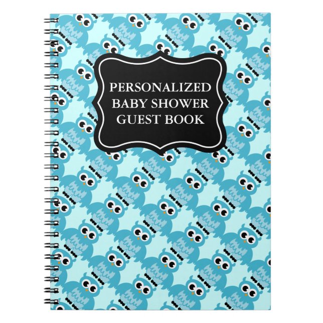 Baby shower guest book | Personalised notebook (Front)