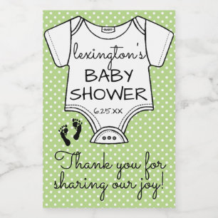 Baby Shower Guest Favour Personalise The Colour Food Label