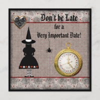 Baby Shower Halloween Alice in Wonderland Invites