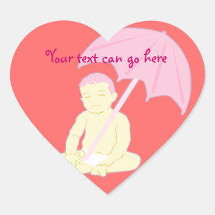 Baby Shower Heart Stickers