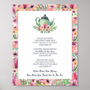 Baby Shower How Many Bows in the Jar Poster