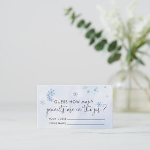 Baby shower how many peanuts enclosure card