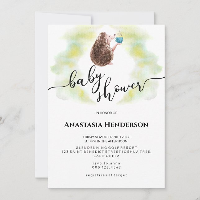 Baby shower Invitation. (Front)