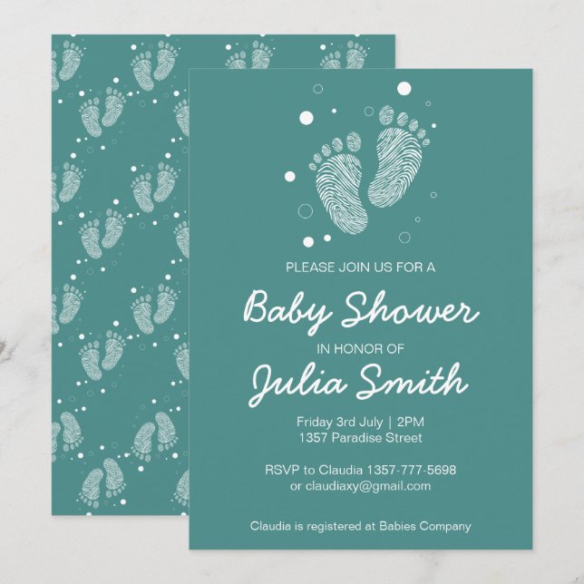 Baby shower invitation (Front/Back)