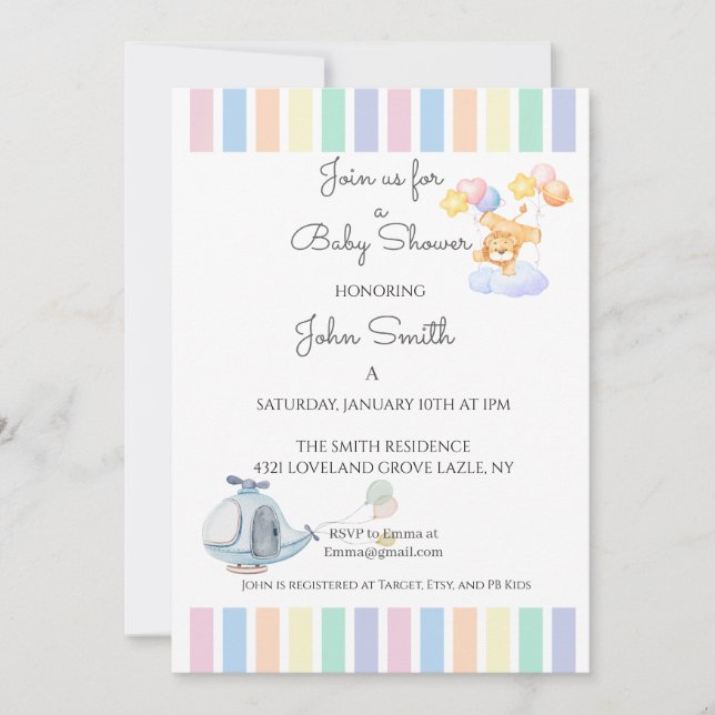 BABY SHOWER INVITATION (Front)