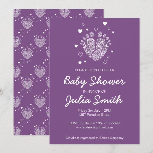 Baby shower invitation (Front/Back)