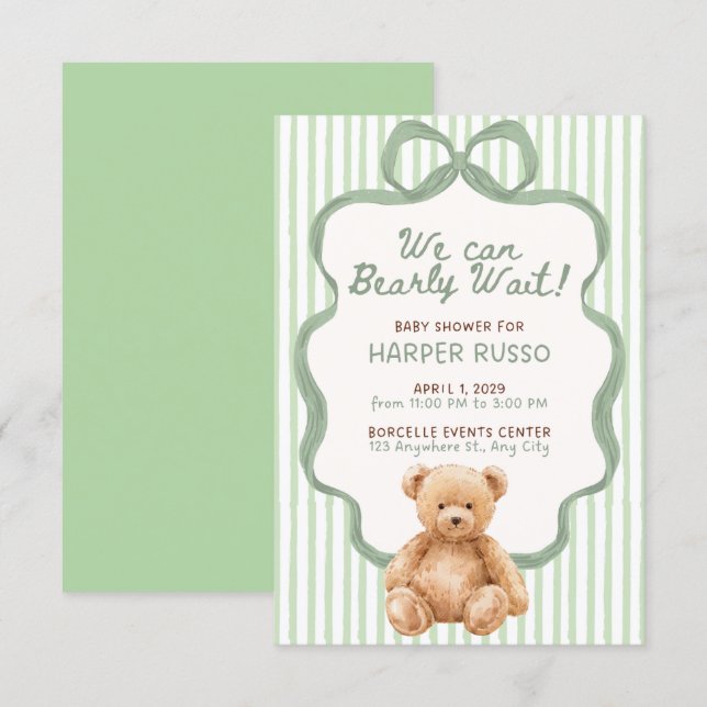Baby shower invitation (Front/Back)