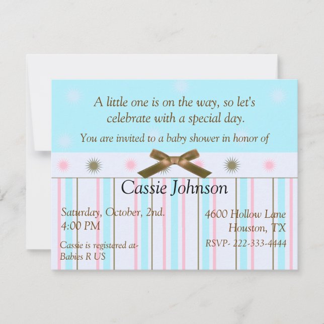 Baby Shower Invitation (Front)