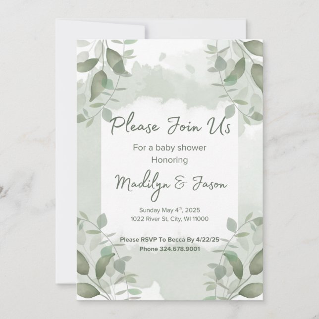 Baby Shower Invitation (Front)