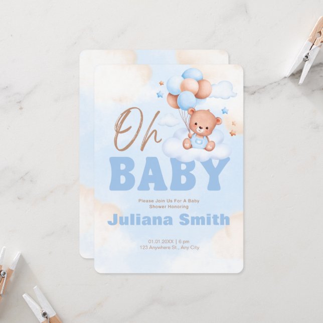 Baby Shower Invitation (Front/Back In Situ)