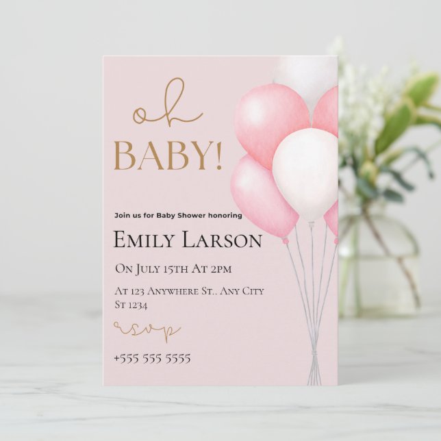 Baby Shower Invitation (Standing Front)
